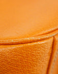 Prada Beige / Orange Canvas &amp; Leather Boston Bowler Bag  