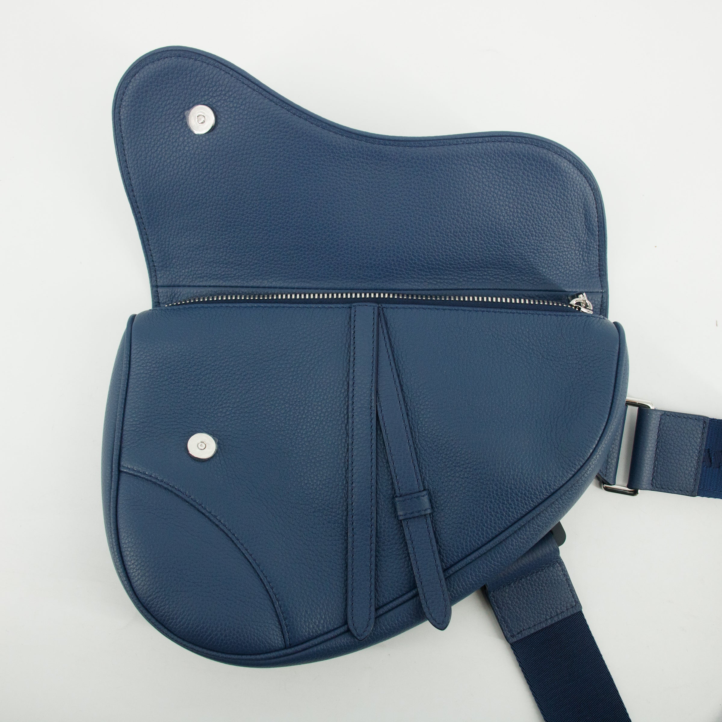 Christian Dior Grained Calfskin Saddle Messenger Bag 