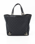 Gucci GG Canvas Black D-Ring Tote Bag