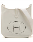 Hermès Evelyne 29/PM Veau Epsom White Silver Metal Fittings □L: 2008