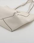 Prada Vitello Phenix Leather Tote Bag Bianco