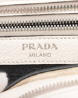 Prada Vitello Phenix Leather Tote Bag Bianco