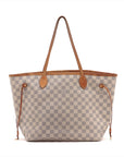 Louis Vuitton Damier Azur Neverfull MM Tote Bag