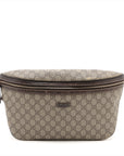 Gucci GG Supreme PVC & leather Waist Bag Beige 211110 