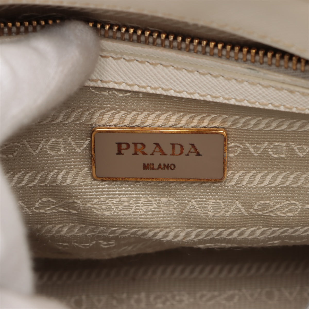 Prada Saffiano Lux Small White Galleria Double Zip Tote Bag 