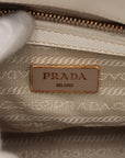 Prada Saffiano Lux Small White Galleria Double Zip Tote Bag 