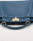 Fendi Mini Peek-a-boo Leather 2 Way Handbag Blue 8BN244 -