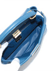 Fendi Mini Peek-a-boo Leather 2 Way Handbag Blue 8BN244 -