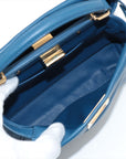 Fendi Mini Peek-a-boo Leather 2 Way Handbag Blue 8BN244 -