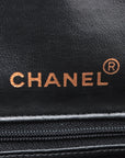 Chanel Logo Matelasse Black Quilted Calfskin Bowler Boston Bag 