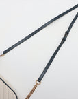 Gucci GG Marmont Small Diagonal Leather Chain Crossbody Bag White 