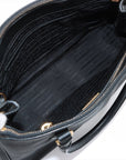 Prada Saffiano Galleria 2 Way Medium Handbag Black