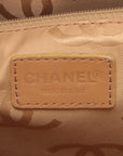 Chanel Wild Stitch Leather Tote Bag Beige Gold Fittings