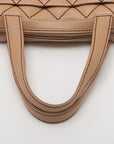 Chanel Wild Stitch Leather Tote Bag Beige Gold Fittings