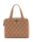 Chanel Wild Stitch Leather Tote Bag Beige Gold Fittings