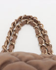 Chanel Bubble Quilt Lambskin Chain Shoulder Bag Beige Gold Metal Fittings 12 Series  