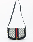 Gucci Navy Coated Canvas/Leather Supreme Shoulder Bag 