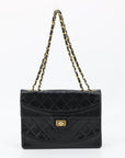 Chanel Black Matelasse Lambskin Double Chain Shoulder Bag