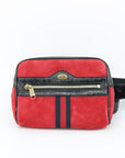 Gucci Ophidia Red Suede Belt Bag