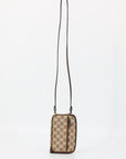 Gucci GG Canvas Brown Pouch Crossbody Bag