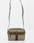 Gucci Brown Canvas Coated Supreme Ophidia Crossbody