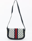 Gucci Navy Coated Canvas/Leather Supreme Shoulder Bag 