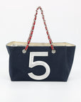 Chanel No.5 Canvas Red/White/Blue Shopper Tote