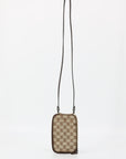 Gucci GG Canvas Brown Pouch Crossbody Bag