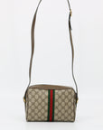 Gucci Brown Canvas Coated Supreme Ophidia Crossbody