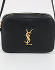 YSL Black Leather Lou Camera Bag