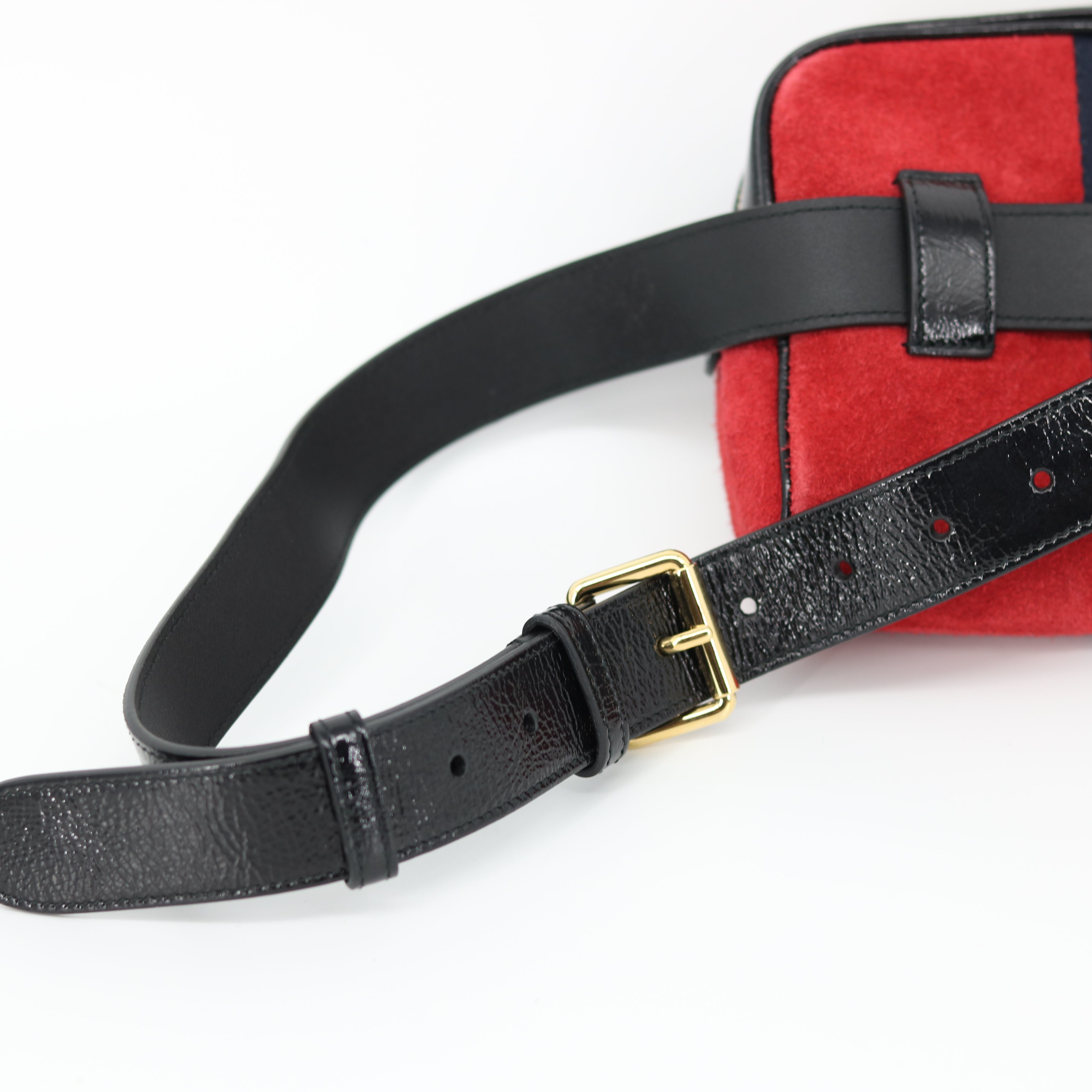 Gucci Ophidia Red Suede Belt Bag