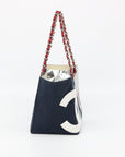 Chanel No.5 Canvas Red/White/Blue Shopper Tote