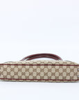 Guccci GG Canvas/Red Leather Shoulder Bag