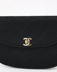 Chanel Black Quilted Satin Chain Shoulder Bag