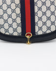 Gucci Navy Coated Canvas/Leather Supreme Shoulder Bag 