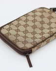 Gucci GG Canvas Brown Pouch Crossbody Bag