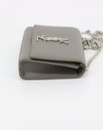 YSL Grey Monogram Leather Kate Bag