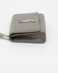 YSL Grey Monogram Leather Kate Bag