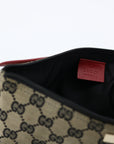 Gucci GG Canvas Boat Pochette w/ Red Trim