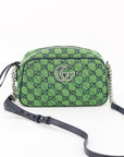 Gucci Green Canvas Marmont Camera Crossbody Bag