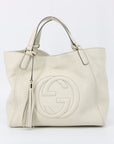 Gucci White Soho Medium Leather Shoulder Bag