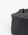 Gucci Black GG Canvas Pochette Wide Shoulder