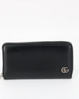 Gucci Black Leather Marmont Long Wallet