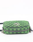 Gucci Green Canvas Marmont Camera Crossbody Bag