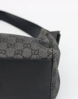 Gucci Black GG Canvas Pochette Wide Shoulder