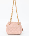 Chanel Pink Caviar Quilted Lambskin Petit Chain Shoulder Bag