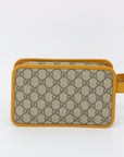 Gucci GG Canvas Interlocking G Patch Toiletry Case w/ Orange Trim