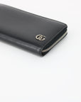 Gucci Black Leather Marmont Long Wallet