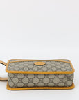 Gucci GG Canvas Interlocking G Patch Toiletry Case w/ Orange Trim