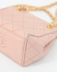 Chanel Pink Caviar Quilted Lambskin Petit Chain Shoulder Bag